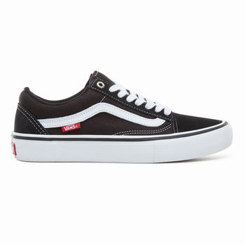 Damske Skate Obuv Vans Old Skool Pro Čierne/Biele VA87RYGAW